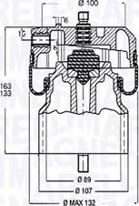 Magneti Marelli 030607020282 - Soffietto, Sospensione pneumatica www.autoricambi360.it