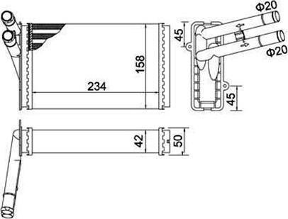 Magneti Marelli 359000300810 - Scambiatore calore, Riscaldamento abitacolo www.autoricambi360.it