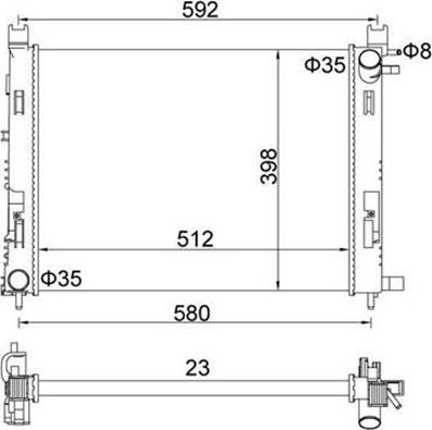Magneti Marelli 359000301210 - Radiatore, Raffreddamento motore www.autoricambi360.it