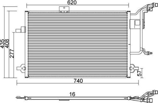 Magneti Marelli 359003220080 - Condensatore, Climatizzatore www.autoricambi360.it