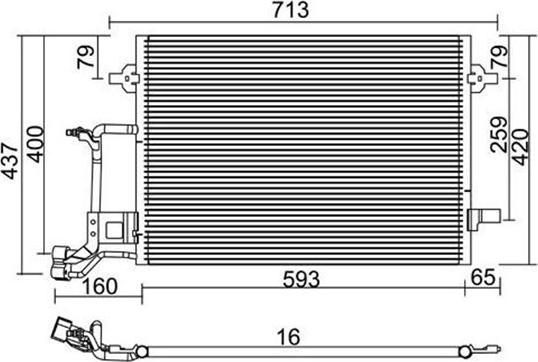 Magneti Marelli 359003220150 - Condensatore, Climatizzatore www.autoricambi360.it
