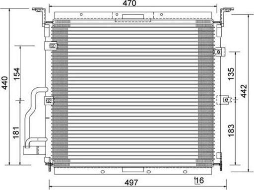 Magneti Marelli 359003220160 - Condensatore, Climatizzatore www.autoricambi360.it