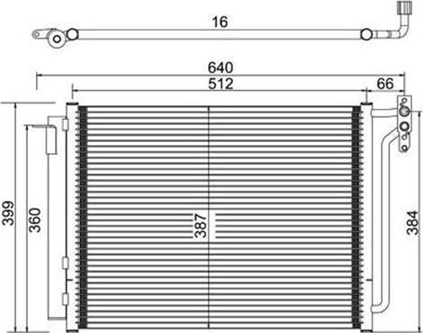 Magneti Marelli 359003220260 - Condensatore, Climatizzatore www.autoricambi360.it
