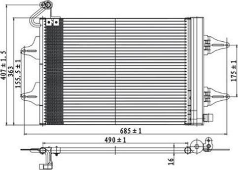 Magneti Marelli 359003221710 - Condensatore, Climatizzatore www.autoricambi360.it