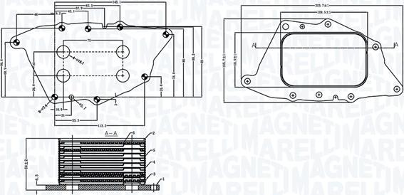 Magneti Marelli 350300004900 - Radiatore olio, Olio motore www.autoricambi360.it
