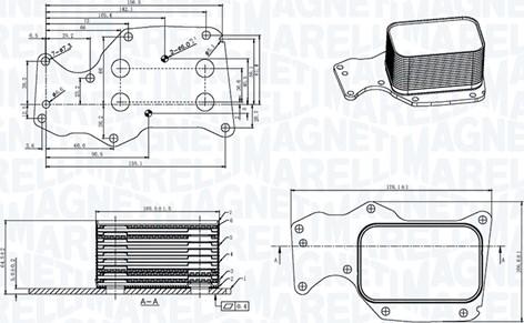 Magneti Marelli 350300004400 - Radiatore olio, Olio motore www.autoricambi360.it