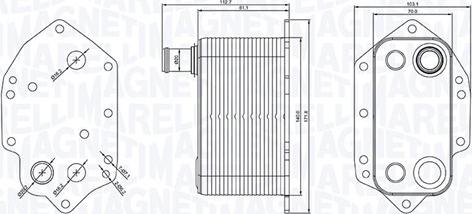 Magneti Marelli 350300004000 - Radiatore olio, Olio motore www.autoricambi360.it
