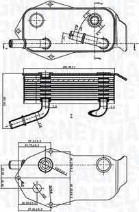 Magneti Marelli 350300004800 - Radiatore olio, Olio motore www.autoricambi360.it