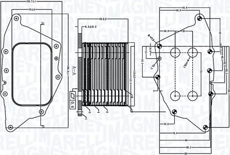 Magneti Marelli 350300005000 - Radiatore olio, Olio motore www.autoricambi360.it