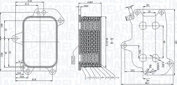 Magneti Marelli 350300005100 - Radiatore olio, Olio motore www.autoricambi360.it