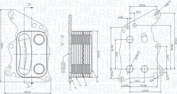 Magneti Marelli 350300005200 - Radiatore olio, Olio motore www.autoricambi360.it