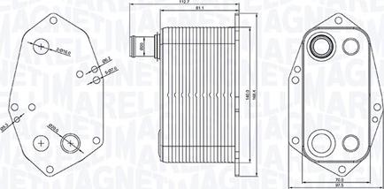 Magneti Marelli 350300000200 - Radiatore olio, Olio motore www.autoricambi360.it