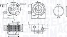 Magneti Marelli 350300001900 - Radiatore olio, Olio motore www.autoricambi360.it