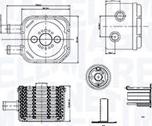 Magneti Marelli 350300003500 - Radiatore olio, Olio motore www.autoricambi360.it