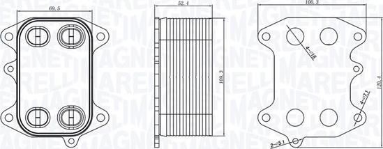 Magneti Marelli 350300003300 - Radiatore olio, Olio motore www.autoricambi360.it