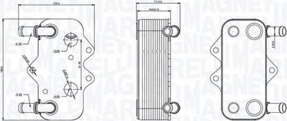 Magneti Marelli 350300002100 - Radiatore olio, Olio motore www.autoricambi360.it