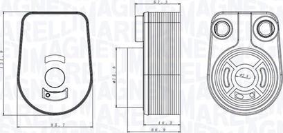 Magneti Marelli 350300002800 - Radiatore olio, Olio motore www.autoricambi360.it