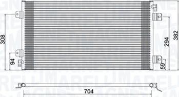 Magneti Marelli 350203941000 - Condensatore, Climatizzatore www.autoricambi360.it