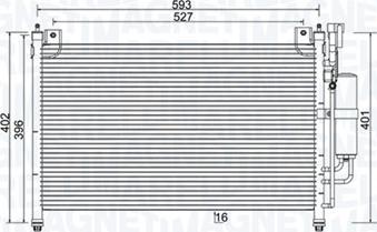 Magneti Marelli 350203989000 - Condensatore, Climatizzatore www.autoricambi360.it