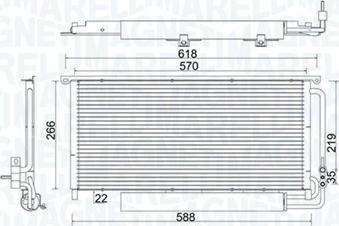 Magneti Marelli 350203922000 - Condensatore, Climatizzatore www.autoricambi360.it