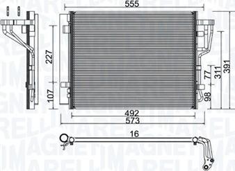 Magneti Marelli 350203976000 - Condensatore, Climatizzatore www.autoricambi360.it