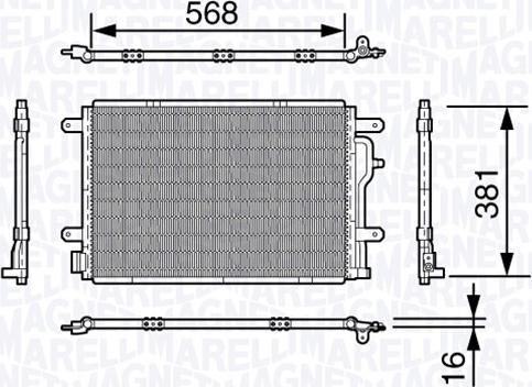 Magneti Marelli 350203640000 - Condensatore, Climatizzatore www.autoricambi360.it