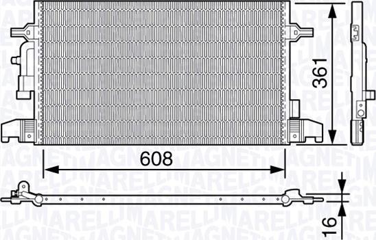 Magneti Marelli 350203641000 - Condensatore, Climatizzatore www.autoricambi360.it