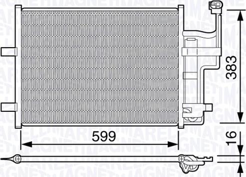 Magneti Marelli 350203667000 - Condensatore, Climatizzatore www.autoricambi360.it
