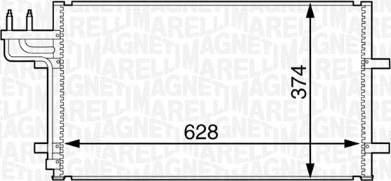 Magneti Marelli 350203601000 - Condensatore, Climatizzatore www.autoricambi360.it