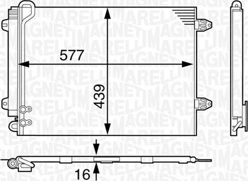 Magneti Marelli 350203617000 - Condensatore, Climatizzatore www.autoricambi360.it