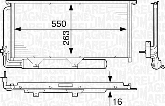 Magneti Marelli 350203633000 - Condensatore, Climatizzatore www.autoricambi360.it