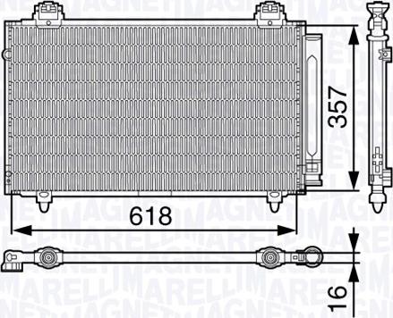 Magneti Marelli 350203675000 - Condensatore, Climatizzatore www.autoricambi360.it