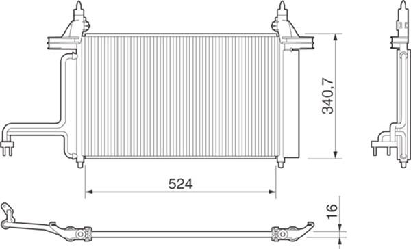 Magneti Marelli 350203153000 - Condensatore, Climatizzatore www.autoricambi360.it