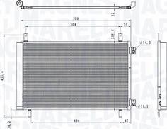 Magneti Marelli 350203105500 - Condensatore, Climatizzatore www.autoricambi360.it
