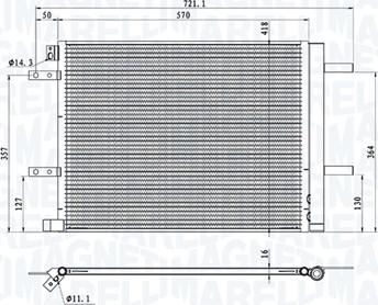 Magneti Marelli 350203106200 - Condensatore, Climatizzatore www.autoricambi360.it