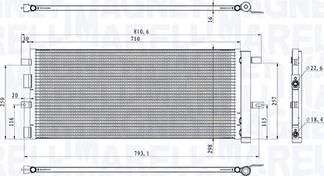 Magneti Marelli 350203103900 - Condensatore, Climatizzatore www.autoricambi360.it