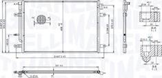 Magneti Marelli 350203103400 - Condensatore, Climatizzatore www.autoricambi360.it