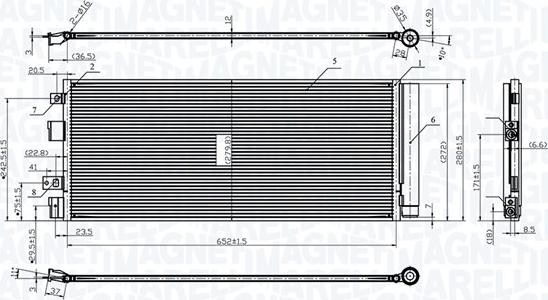 Magneti Marelli 350203177000 - Condensatore, Climatizzatore www.autoricambi360.it