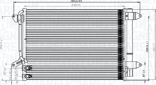 Magneti Marelli 350203845000 - Condensatore, Climatizzatore www.autoricambi360.it