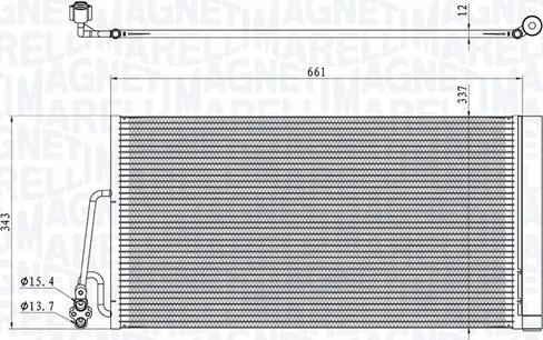 Magneti Marelli 350203861000 - Condensatore, Climatizzatore www.autoricambi360.it