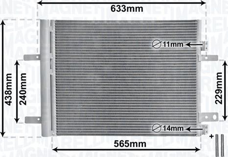 Magneti Marelli 350203862000 - Condensatore, Climatizzatore www.autoricambi360.it