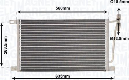 Magneti Marelli 350203867000 - Condensatore, Climatizzatore www.autoricambi360.it