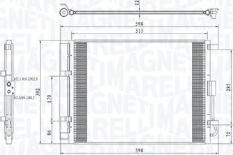 Magneti Marelli 350203809000 - Condensatore, Climatizzatore www.autoricambi360.it