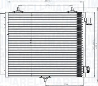 Magneti Marelli 350203818000 - Condensatore, Climatizzatore www.autoricambi360.it