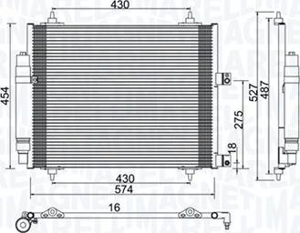 Magneti Marelli 350203886000 - Condensatore, Climatizzatore www.autoricambi360.it
