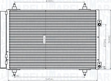Magneti Marelli 350203820000 - Condensatore, Climatizzatore www.autoricambi360.it