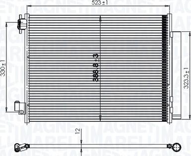 Magneti Marelli 350203823000 - Condensatore, Climatizzatore www.autoricambi360.it