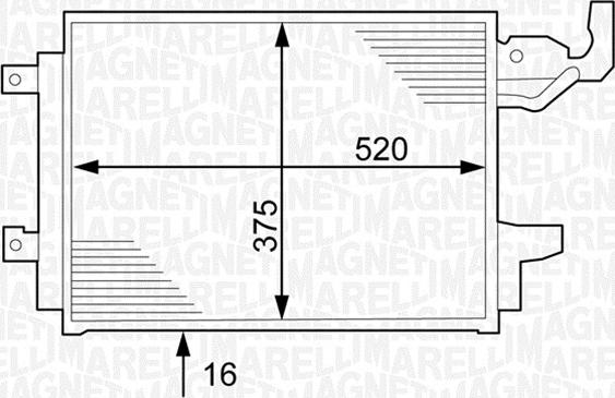 Magneti Marelli 350203241000 - Condensatore, Climatizzatore www.autoricambi360.it