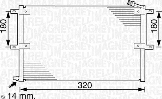 Magneti Marelli 350203236000 - Condensatore, Climatizzatore www.autoricambi360.it