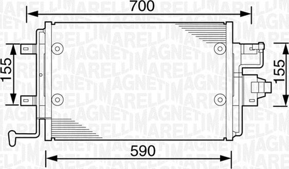 Magneti Marelli 350203238000 - Condensatore, Climatizzatore www.autoricambi360.it